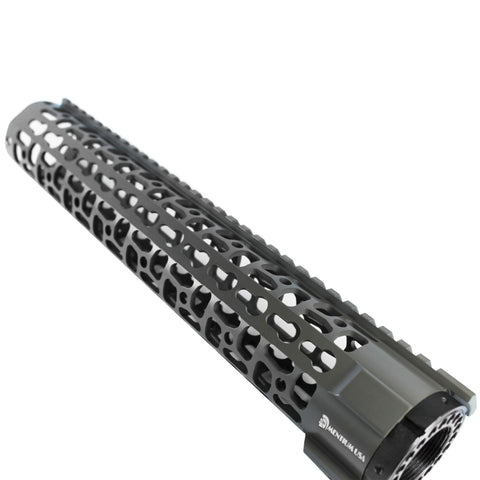 12" Cerakote Elite Flat Dark Earth Coating - Phantom Keymod Free Float Handguard - Steel Nut