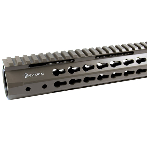 15" Cerakote Elite Flat Dark Earth Coating - Slim Keymod Free Float Handguard - Steel Nut