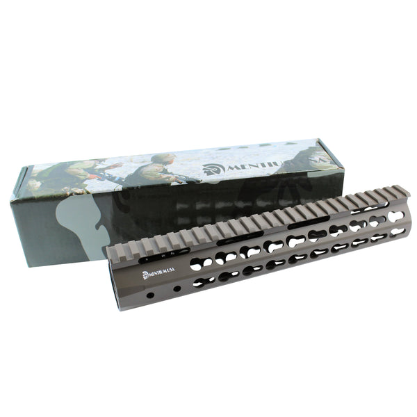 10" Cerakote Elite Flat Dark Earth Coating - Slim Keymod Free Float Handguard - Steel Nut