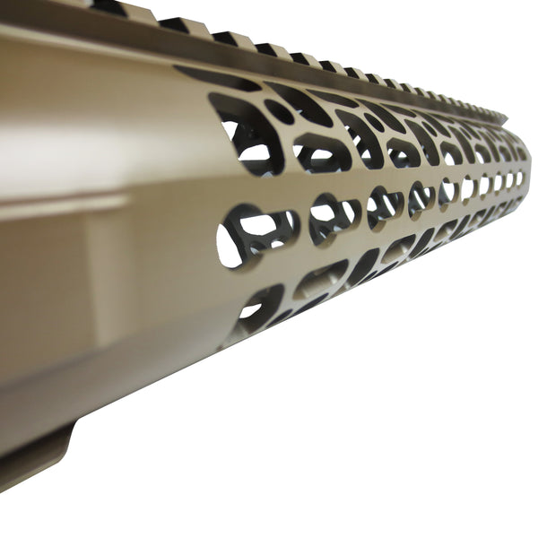 10" Cerakote Coating Flat Dark Earth - Phantom Keymod Free Float Handguard - Steel Nut