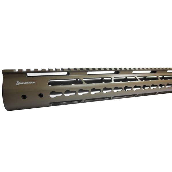 15" Cerokote Elite Flat Dark Earth Coating- Slim Keymod Free Float Handguard for .308 Rifle