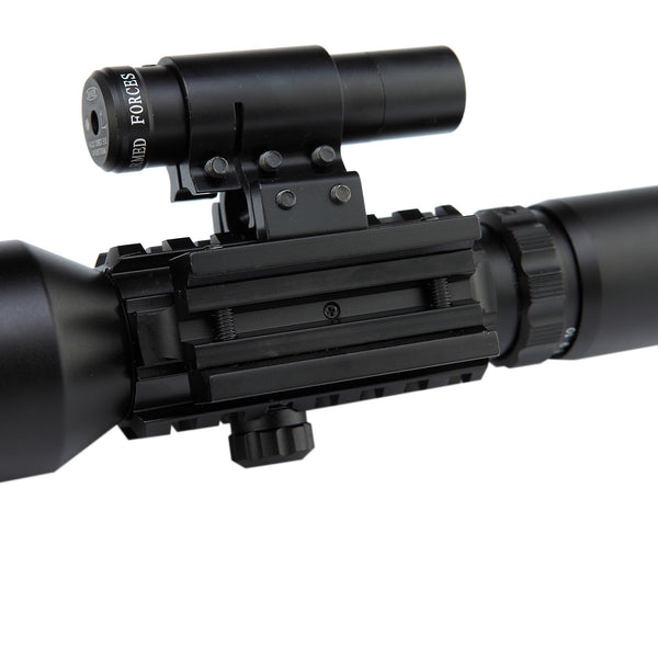 Scope-Laser 2 in 1 Combo, 3-10 x 42 Compact Scope Red Laser