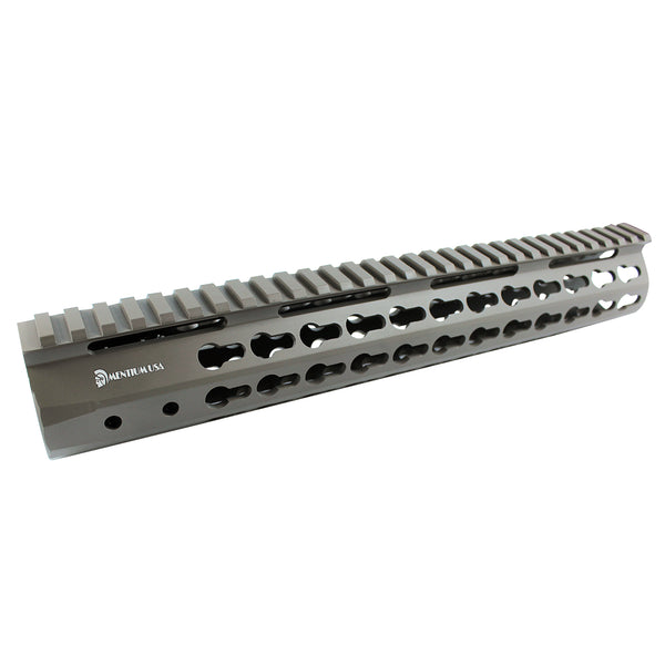 12" Cerakote Flat Dark Earth Coating - Slim Keymod Free Float Handguard - Steel Nut