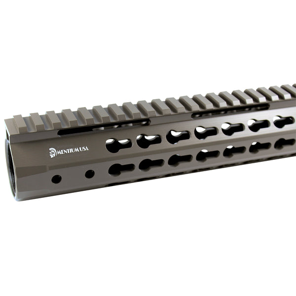 10" Cerakote Elite Flat Dark Earth Coating - Slim Keymod Free Float Handguard - Steel Nut