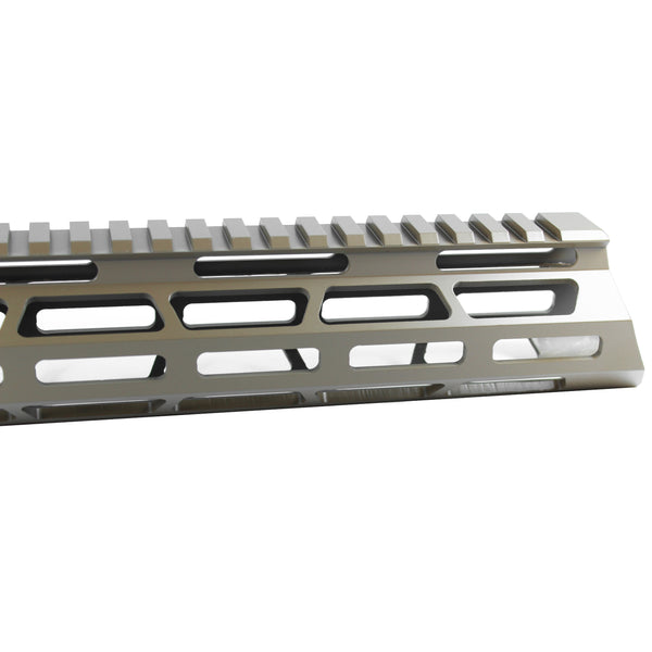 10" Cerakote Flat Dark Earth Coating - Ultra Light Slim M-Lok Shark Series Free Float Handguard